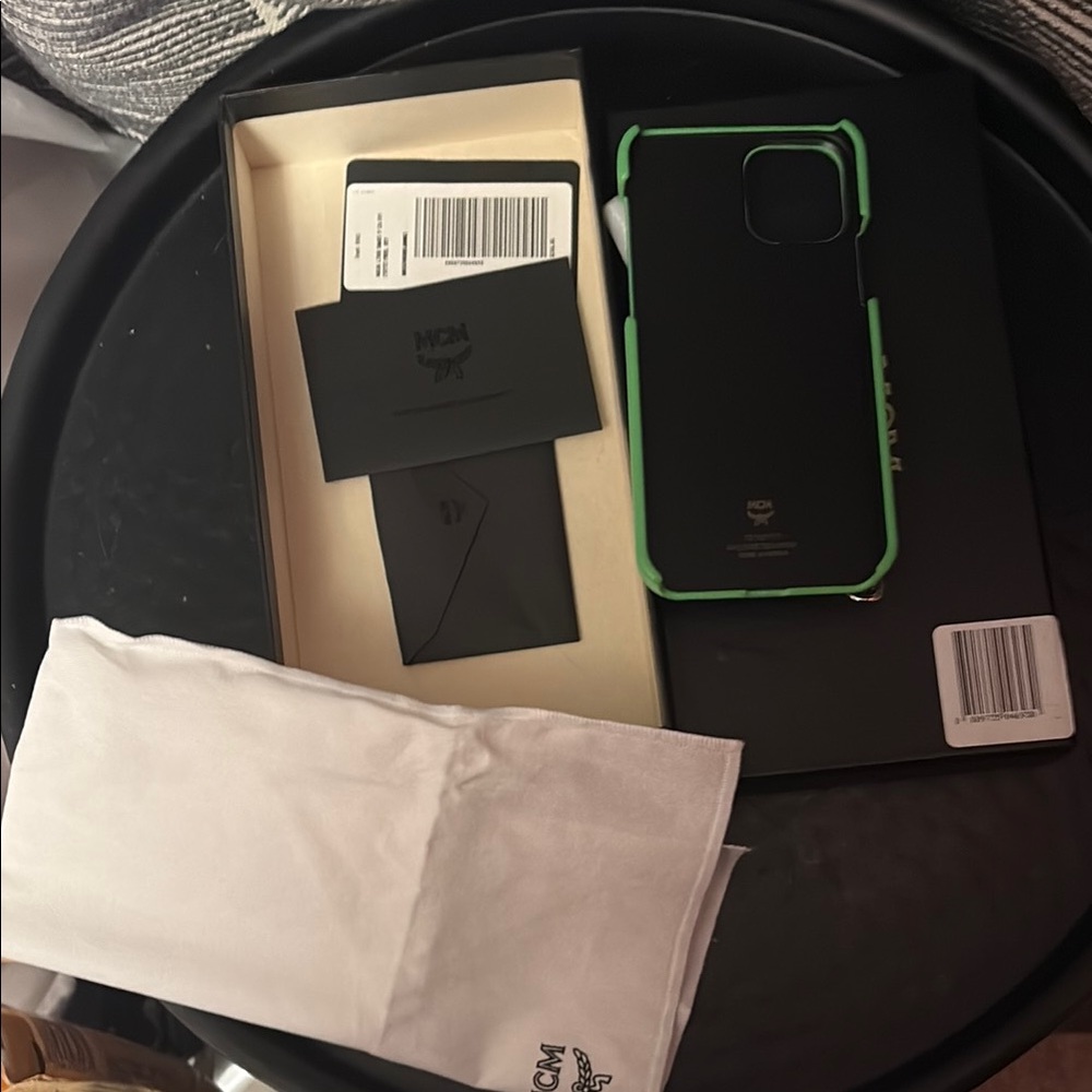 NEW, MCM Green Phone Case IPhone 12/12PRO(not pro max) - Picture 2 of 5